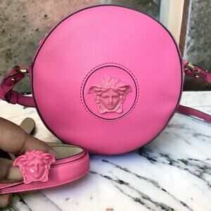 Versace La Medusa hot pink Leather Disco Crossbody set